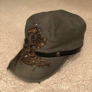 Hat Womens Fashion Military Cadet style Fitted Cap